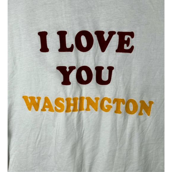 Washington Redskins NFL Women’s 3/4 Sleeve T-Shirt “I Love Washington” Sz S NWT - Picture 5 of 8